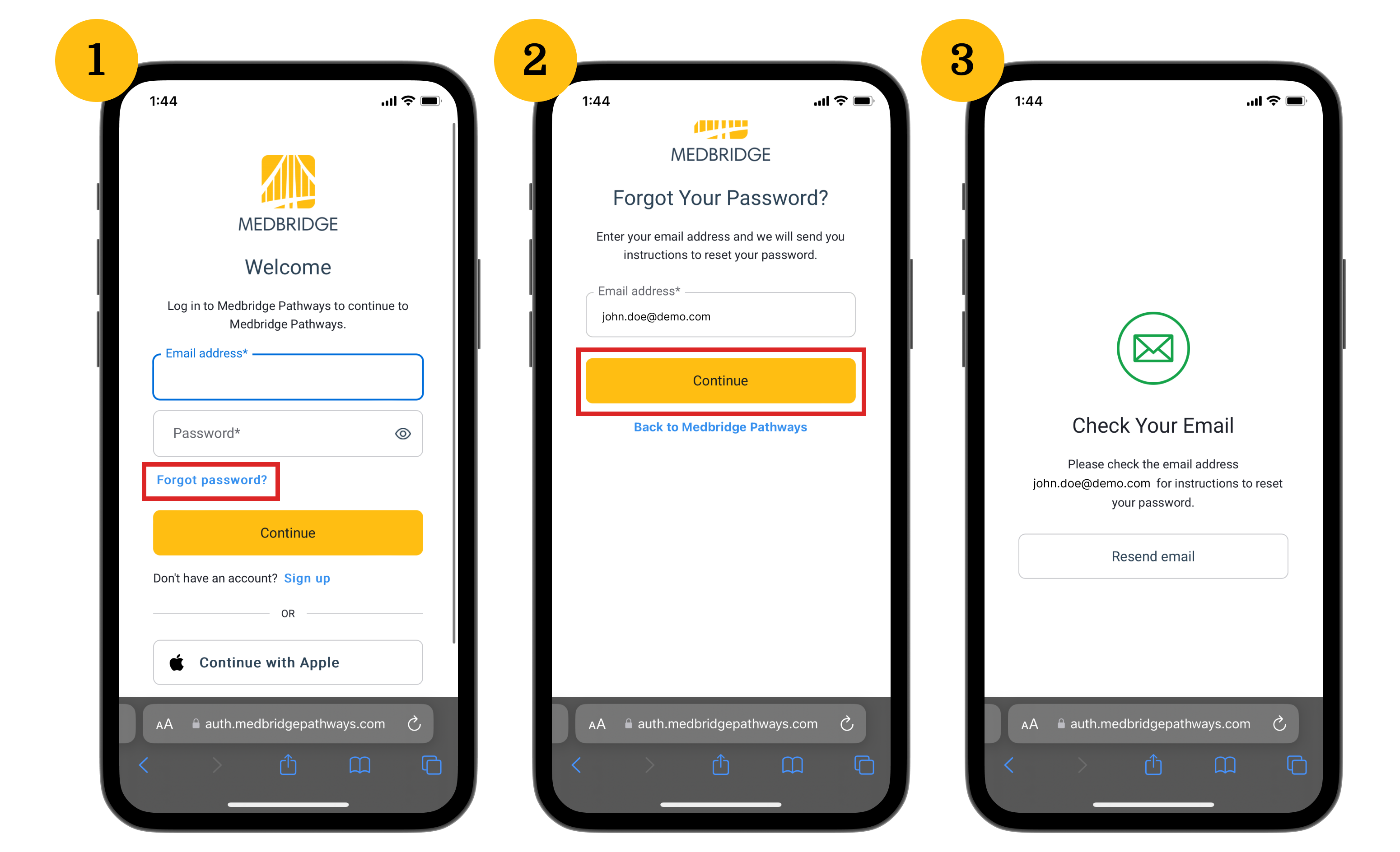 How do I reset my password in Pathways? MedBridge GO Support